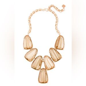 NWOT Kendra Scott Harlow Gold-Dusted Stone Rose Gold Chain Statement Nec…